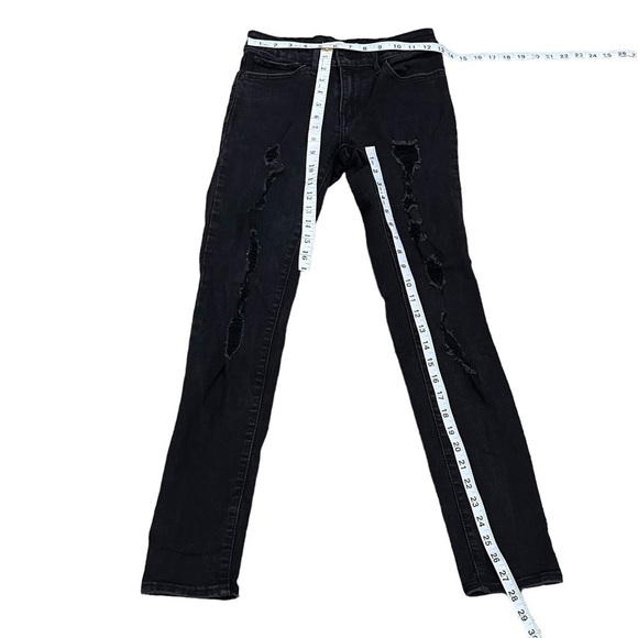 Levi’s Black 711 Distressed Skinny Jeans Size 27 Women’s - Picture 4 of 6
